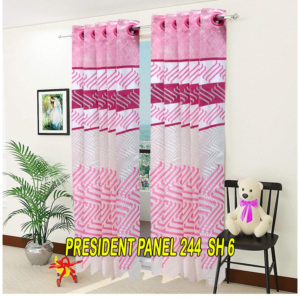 Pink curtains
