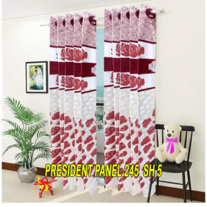 White designer curtains
