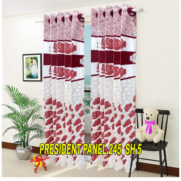 White designer curtains