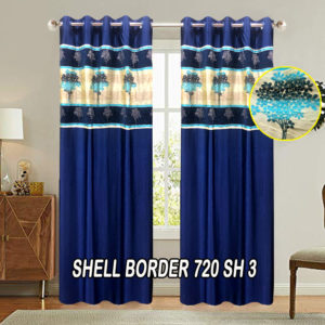 Buy Dark Blue Customized Curtains Online